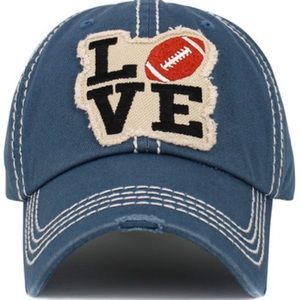LOVE FOOTBALL WASHED VINTAGE BALLCAP